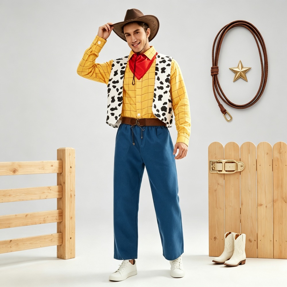 Vintage Fashion Outfits Men - Vintage Western Cowboy bijpassende outfit unisex