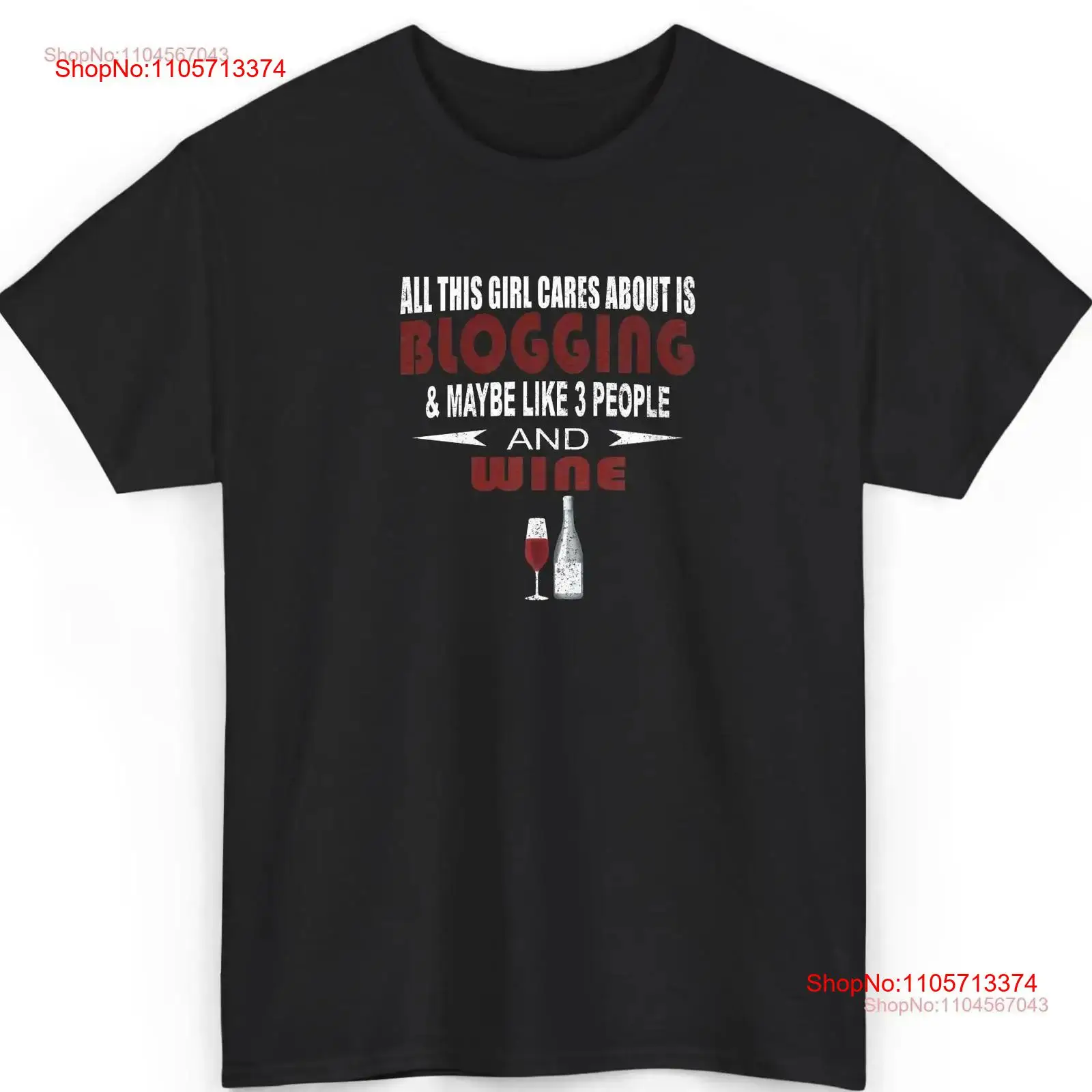 Vintage Fashion Bloggers - Blogging en wijn T-shirt Grappige Blogger