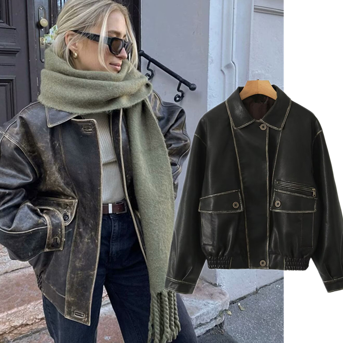 Vintage Fashion Bloggers - Dave&Di Herfst Winter Damesjas Minimalistisch Retro