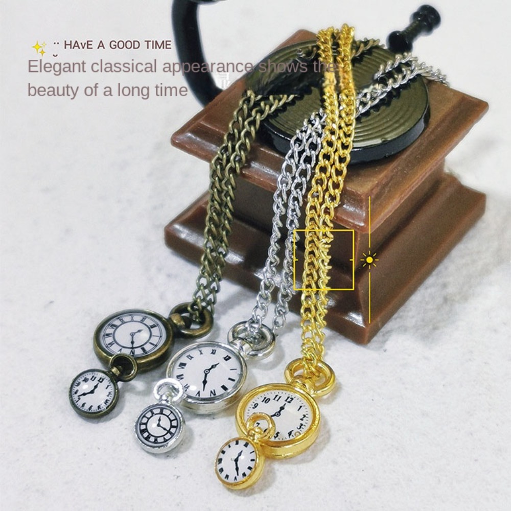 Vintage Fashion Toys - Vintage Ketting Horloge Poppenhuis Simulatie Zakhorloge