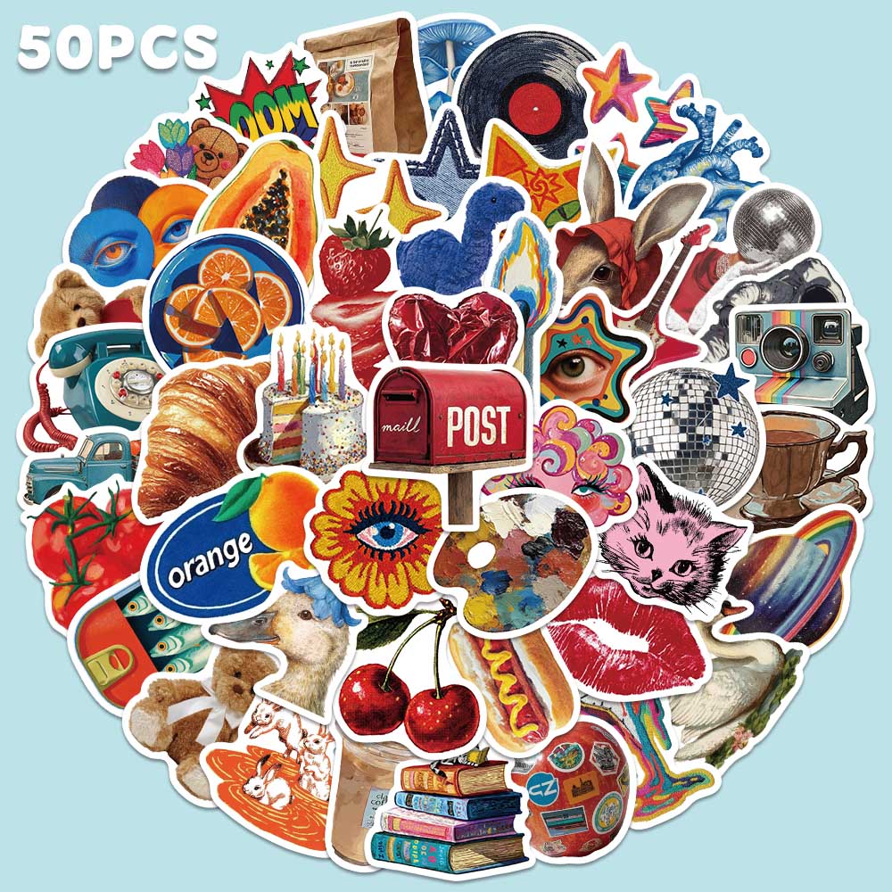 Vintage Fashion Magazine - 50 stks Vintage Y2K Sticker Mode