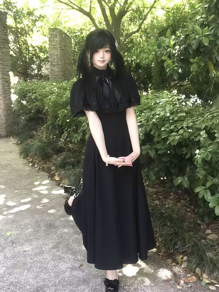 Vintage Fashion Retro Outfit - Gothic Harajuku Slanke Kant Retro Jurk