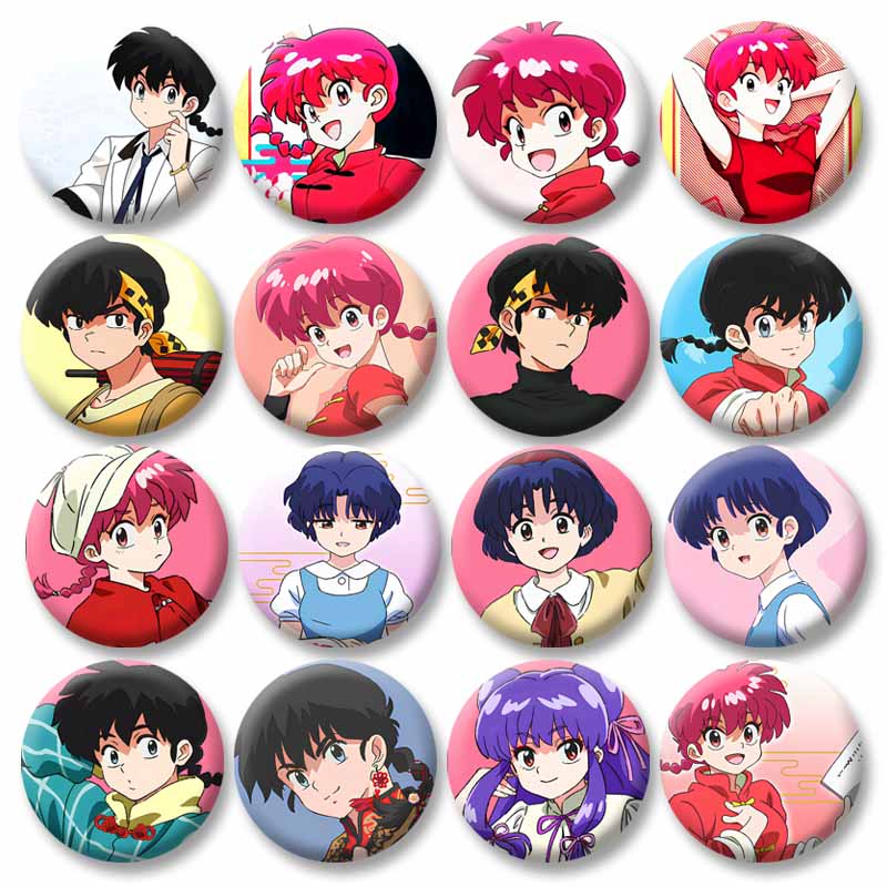 Vintage Fashion Toys - Vintage Anime Ranma 1⁄2 Knop Broche