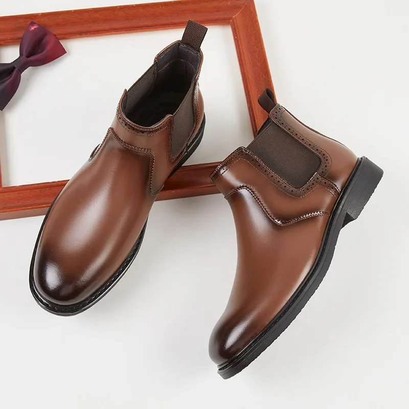 Vintage Fashion Luxury - Vintage heren lederen Oxford laarzen luxe