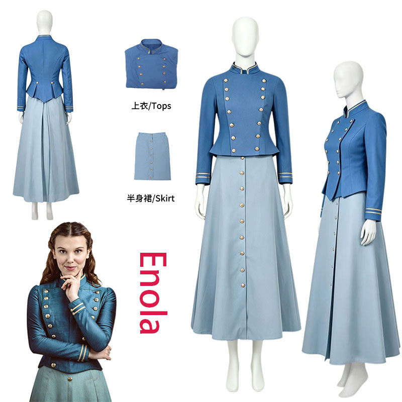 Vintage Victorian Fashion - WHH Movie Enola Cosplay Kostuum Holmes