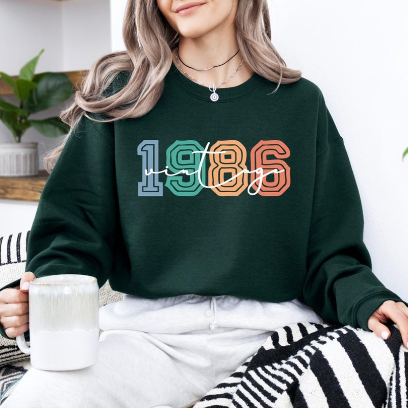 Vintage Fashion Retro Outfit - Vintage 1986 40e verjaardag wintermode sweatshirt