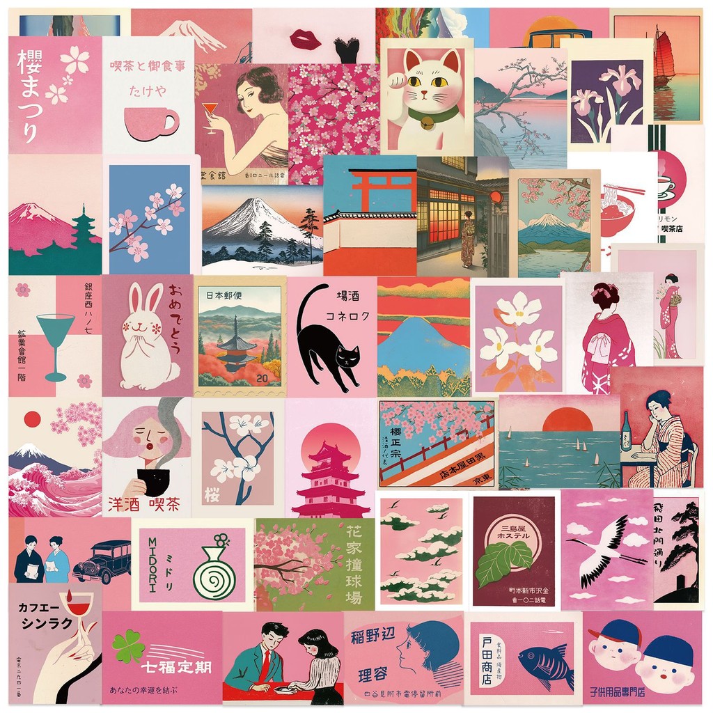 50 STKS Vintage Roze Japanse E - Vintage Fashion Magazine recensie en prijs