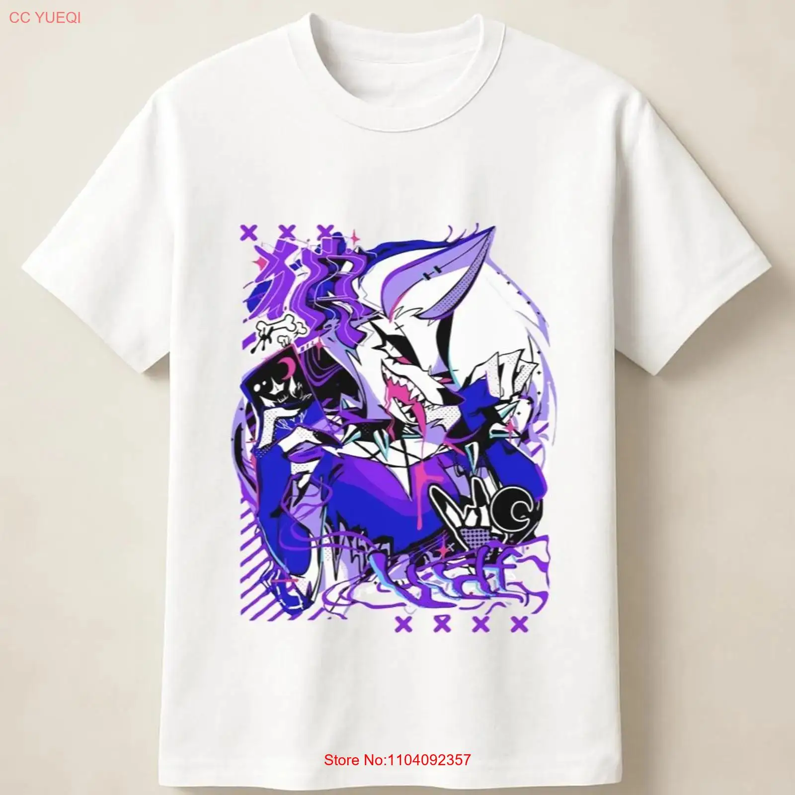 Paarse Anime Wolf in Graffiti  - Vintage Fashion Photos recensie en prijs