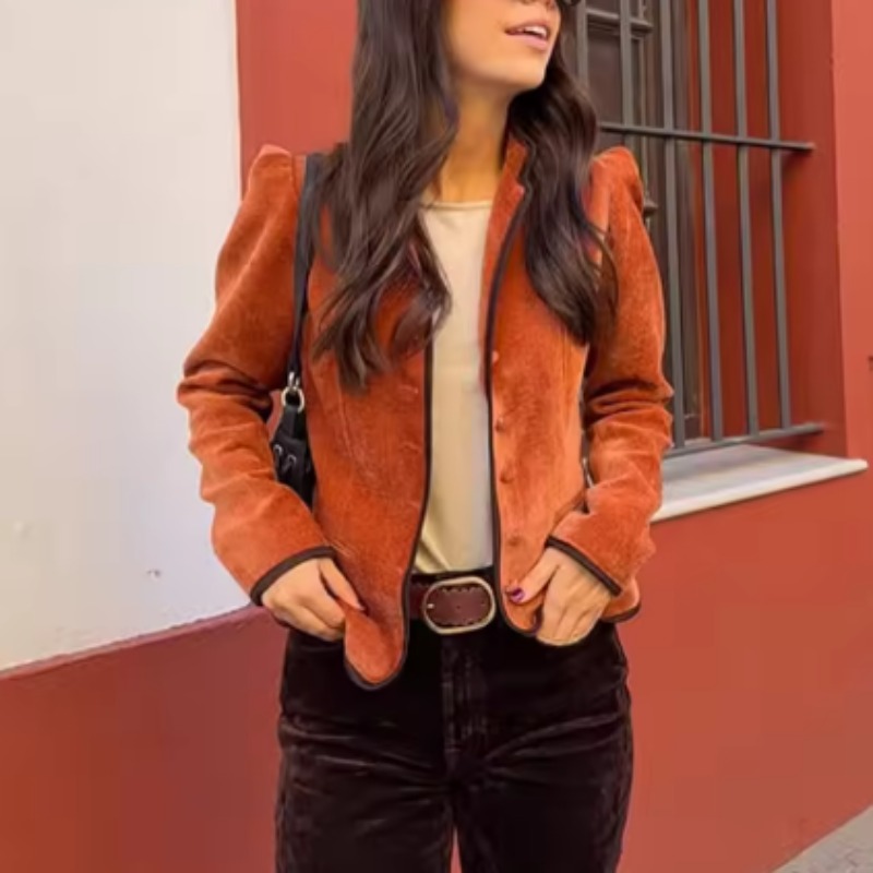 Opstaande kraag, contrasterend - Velvet Blazer Vintage recensie en prijs