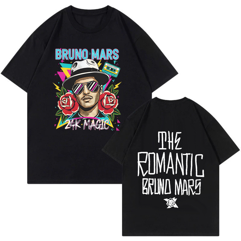 Bruno Mars Print Vintage T-shi - Vintage Fashion Eu recensie en prijs