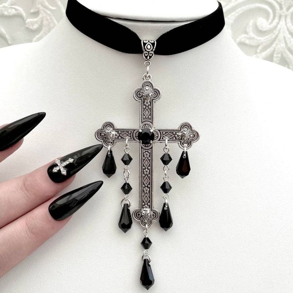 Retro stijl grote kruis hanger - Vintage Fashion Retro Outfit recensie en prijs